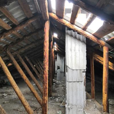 And we have a rashist, destroyed the roof!