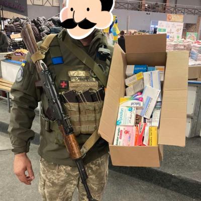 For nausea and flu, the HUB found medicine for the soldier.