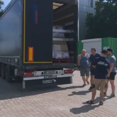 Our reality is to unload a truck from England!