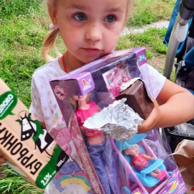 Barbie at the Rotary Chocolate Factory!