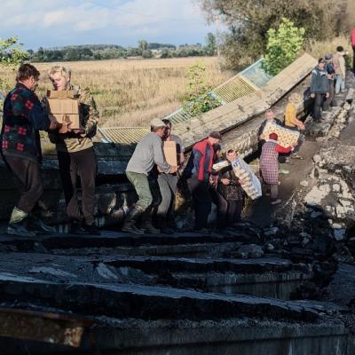 There was no crossing, but the LIBERATED VILLAGE was waiting for us!